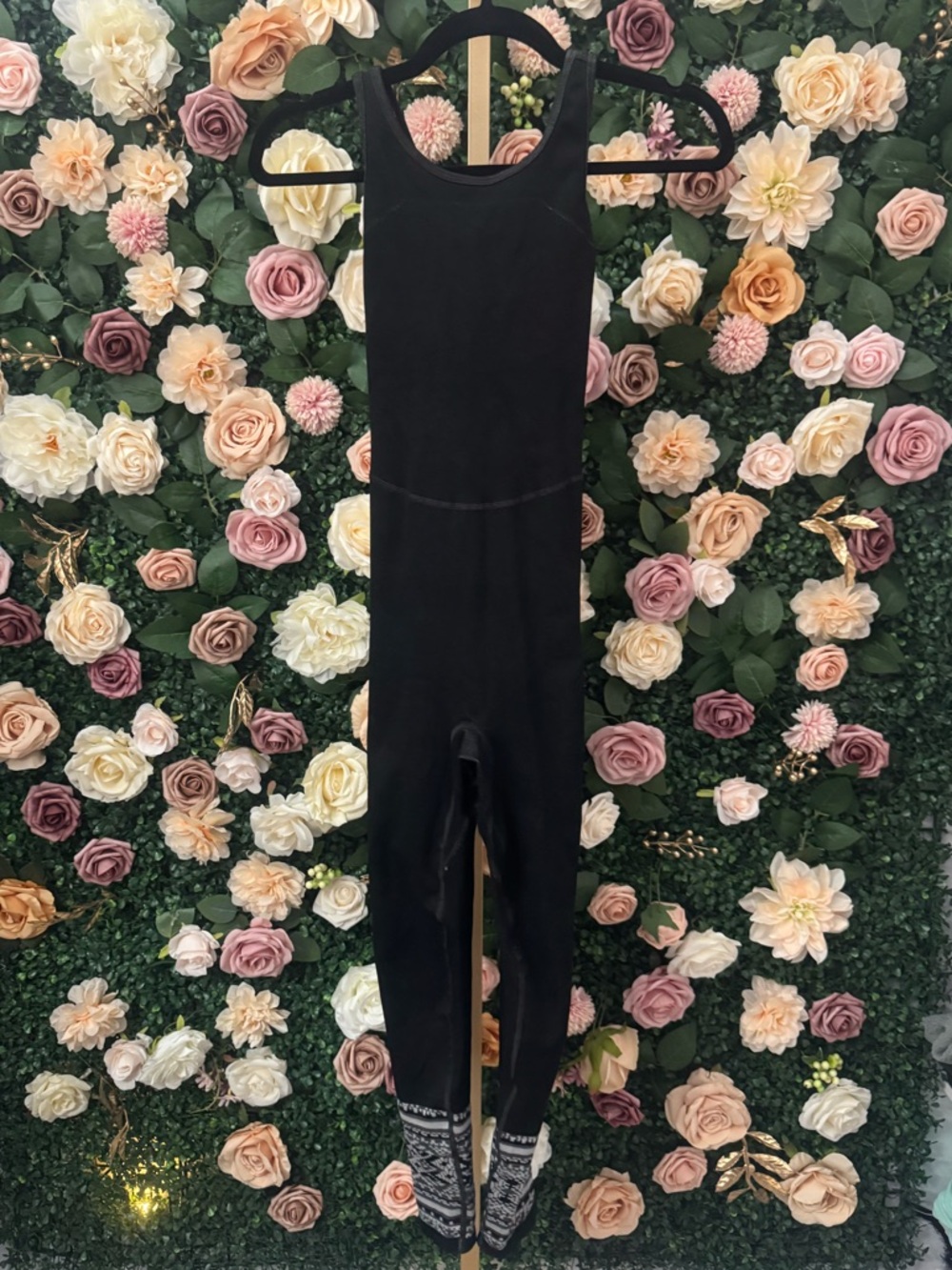 FP Movement by Free People Black Sleeveless Geometric Jumpsuit